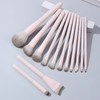 Pink Makeup Brush Set with Puffs & Bag | Soft Makeup Brushes