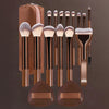 Luxury Brown Makeup Brush Set with Cosmetic Bag – Soft Bristles