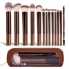 14-Piece Makeup Brush Set with Cosmetic Bag – Soft Bristles, Professional Beauty Brushes